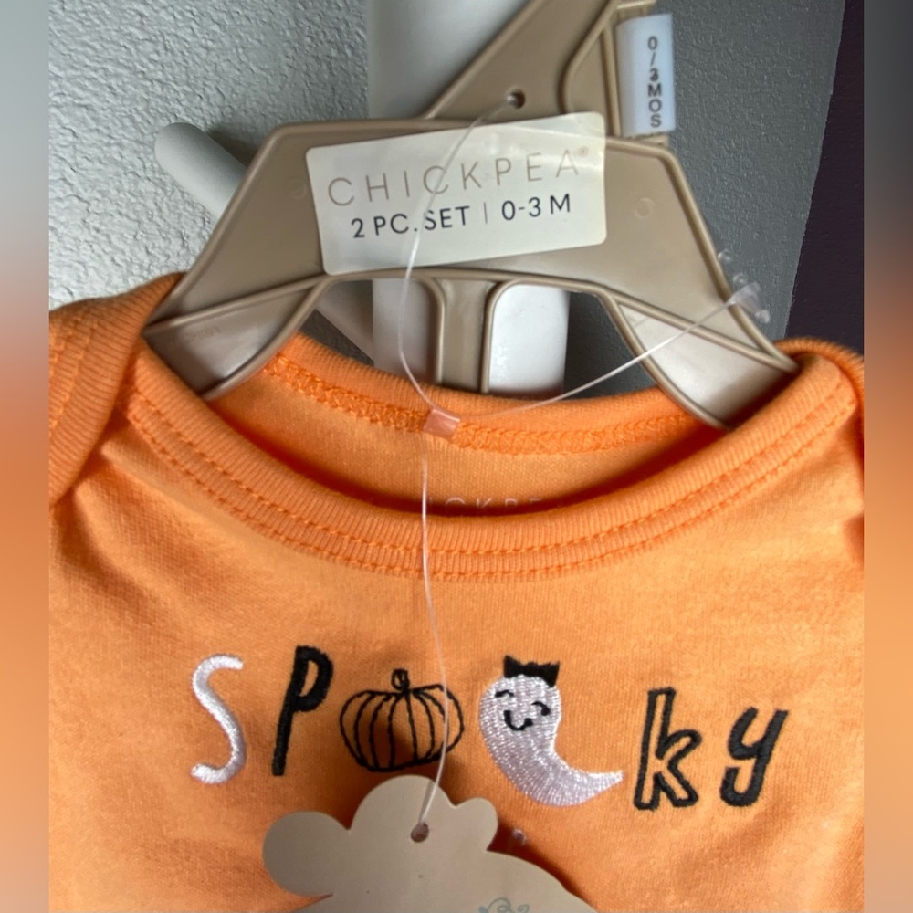 Chick Pea 2Pc  Set 0-3 Month girl Halloween Outfit - Picture 5 of 9